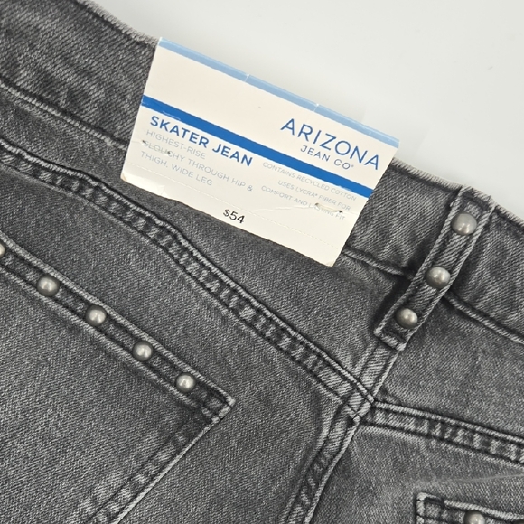 Arizona Jean Company Dark Gray Relaxed Jeans Size 13 Skater Jeans - Picture 5 of 9